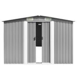 NNEVL Garden Shed 257x580x181 cm Metal Grey