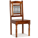NNEVL Dining Chairs 4 pcs Solid Wood with Sheesham Finish Classic