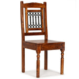 NNEVL Dining Chairs 4 pcs Solid Wood with Sheesham Finish Classic