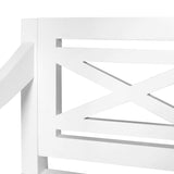 NNEVL Batavia Chairs 2 pcs White Solid Mahogany Wood