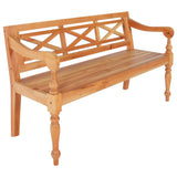 NNEVL Batavia Bench 136 cm Solid Mahogany Wood Light Brown