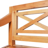 NNEVL Batavia Bench 136 cm Solid Mahogany Wood Light Brown