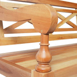 NNEVL Batavia Bench 136 cm Solid Mahogany Wood Light Brown