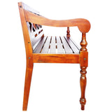 NNEVL Batavia Bench 136 cm Solid Mahogany Wood Dark Brown