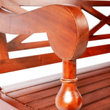 NNEVL Batavia Bench 136 cm Solid Mahogany Wood Dark Brown