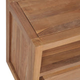 NNEVL TV Cabinet Solid Teak Wood with Natural Finish 120x30x40 cm