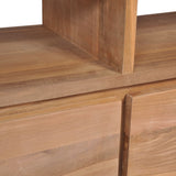 NNEVL TV Cabinet Solid Teak Wood with Natural Finish 120x30x40 cm