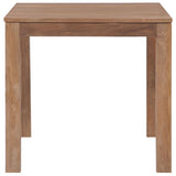 NNEVL Dining Table Solid Teak Wood with Natural Finish 82x80x76 cm