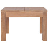 NNEVL Coffee Table Solid Teak Wood with Natural Finish 60x60x40 cm