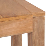 NNEVL Console Table Solid Teak Wood with Natural Finish 110x35x76 cm