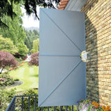 NNEVL Collapsible Terrace Side Awning Grey 300x150 cm