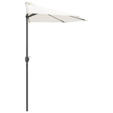 NNEVL Balcony Parasol with Aluminium Pole Sand 270x135 cm Half