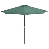 NNEVL Balcony Parasol with Aluminium Pole Green 270x135 cm Half