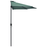 NNEVL Balcony Parasol with Aluminium Pole Green 270x135 cm Half