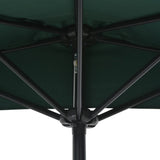 NNEVL Balcony Parasol with Aluminium Pole Green 270x135 cm Half