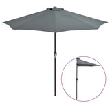 NNEVL Balcony Parasol with Aluminium Pole Anthracite 270x135 cm Half