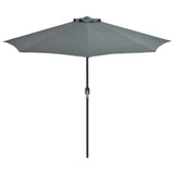 NNEVL Balcony Parasol with Aluminium Pole Anthracite 270x135 cm Half