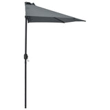 NNEVL Balcony Parasol with Aluminium Pole Anthracite 270x135 cm Half