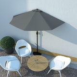NNEVL Balcony Parasol with Aluminium Pole Anthracite 270x135 cm Half