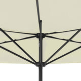 NNEVL Balcony Parasol with Aluminium Pole Sand 300x150 cm Half
