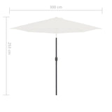 NNEVL Balcony Parasol with Aluminium Pole Sand 300x150 cm Half