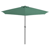 NNEVL Balcony Parasol with Aluminium Pole Green 300x150 cm Half