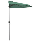 NNEVL Balcony Parasol with Aluminium Pole Green 300x150 cm Half