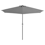 NNEVL Balcony Parasol with Aluminium Pole Anthracite 300x150 cm Half