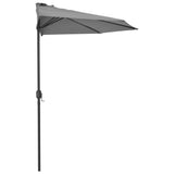 NNEVL Balcony Parasol with Aluminium Pole Anthracite 300x150 cm Half