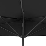 NNEVL Balcony Parasol with Aluminium Pole Anthracite 300x150 cm Half