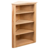 NNEVL Corner Shelf 59x36x100 cm Solid Oak Wood