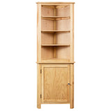 NNEVL Corner Cabinet 59x36x180 cm Solid Oak Wood