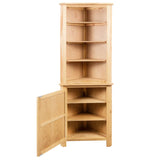 NNEVL Corner Cabinet 59x36x180 cm Solid Oak Wood