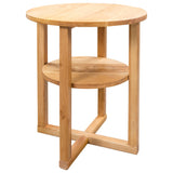 NNEVL Side Table 40x50 cm Solid Oak Wood