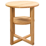 NNEVL Side Table 40x50 cm Solid Oak Wood