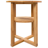 NNEVL Side Table 40x50 cm Solid Oak Wood
