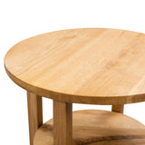 NNEVL Side Table 40x50 cm Solid Oak Wood