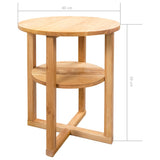 NNEVL Side Table 40x50 cm Solid Oak Wood