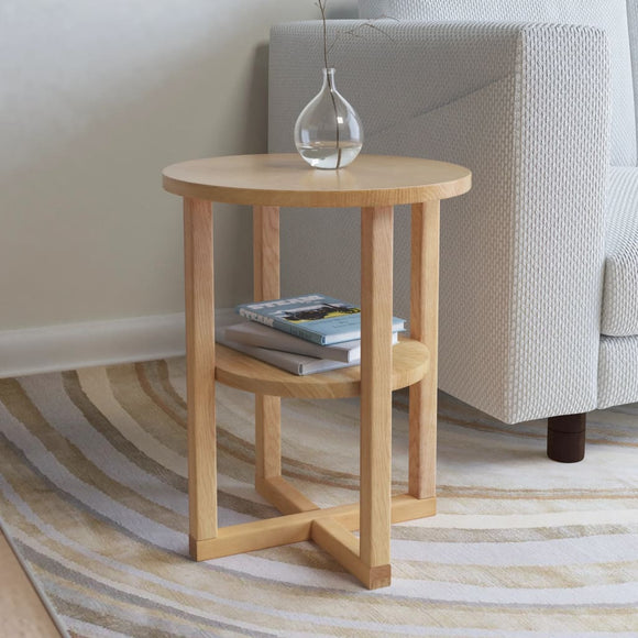 NNEVL Side Table 40x50 cm Solid Oak Wood