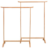NNEVL Clothes Racks 2 pcs Solid Oak Wood