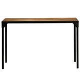 NNEVL Dining Table Solid Rough Mange Wood and Steel 120 cm