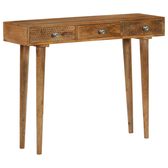 NNEVL Console Table Solid Mango Wood 102x30x79 cm