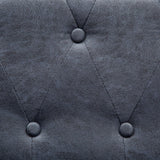 NNEVL 2-Seater Chesterfield Sofa Artificial Suede Leather Grey