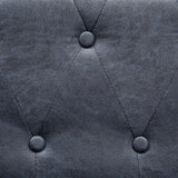 NNEVL 3-Seater Chesterfield Sofa Artificial Suede Leather Grey
