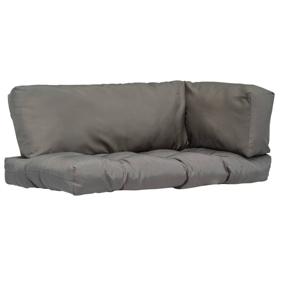 NNEVL Pallet Cushions 3 pcs Grey Polyester