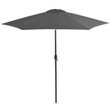 NNEVL Outdoor Parasol with Metal Pole 300 cm Anthracite