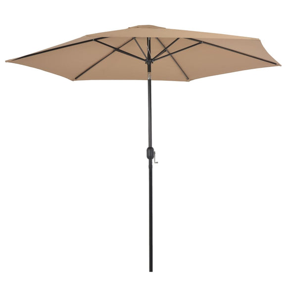 NNEVL Outdoor Parasol with Metal Pole 300 cm Taupe