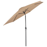 NNEVL Outdoor Parasol with Metal Pole 300 cm Taupe