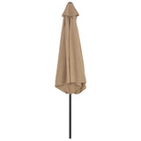NNEVL Outdoor Parasol with Metal Pole 300 cm Taupe