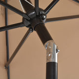 NNEVL Outdoor Parasol with Metal Pole 300 cm Taupe